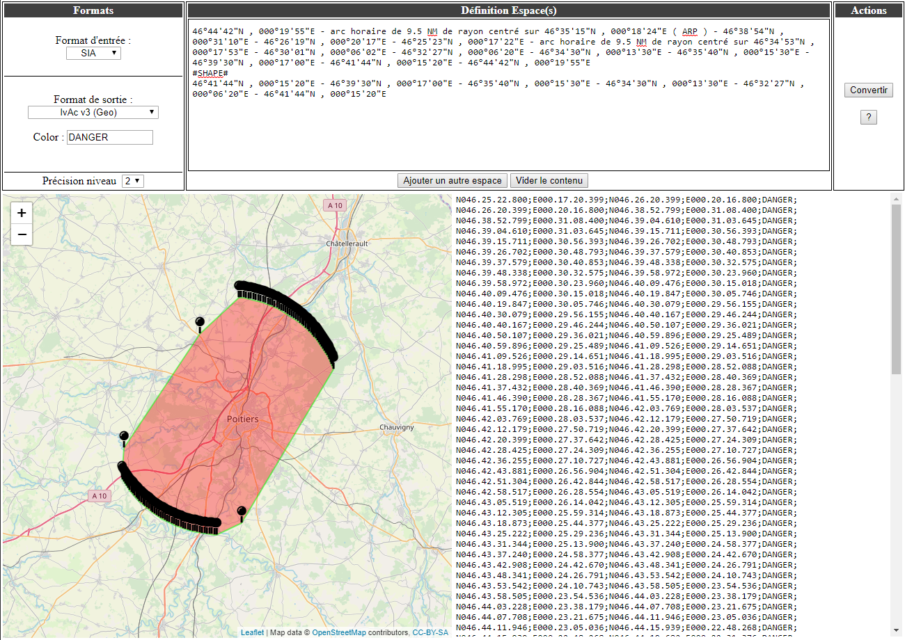 Screenshot of an example